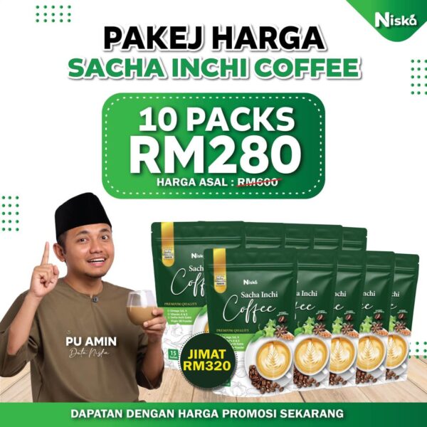 10 Pek Kopi Sacha Inchi
